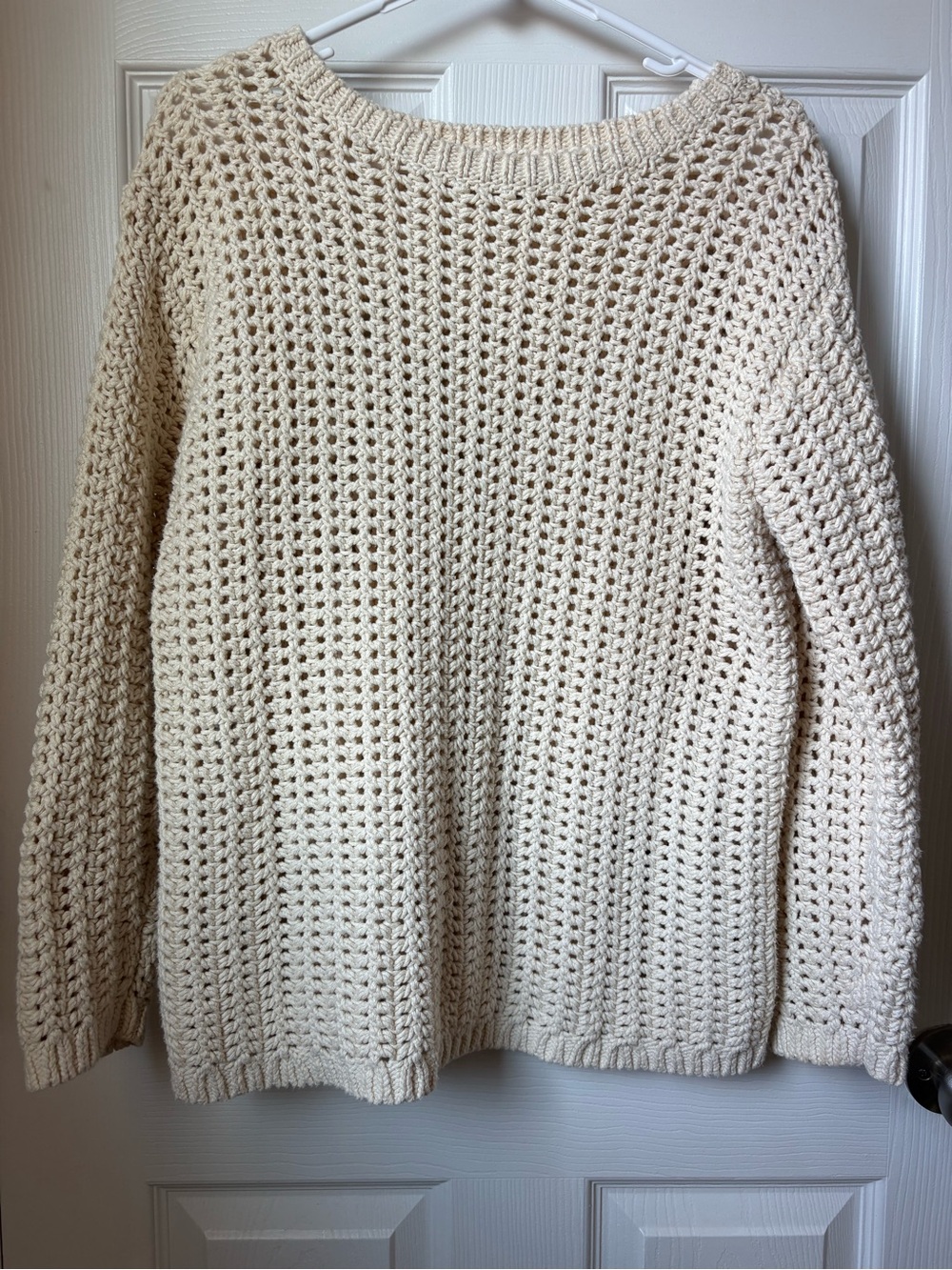LL Bean Signature Cotton Crochet Sweater